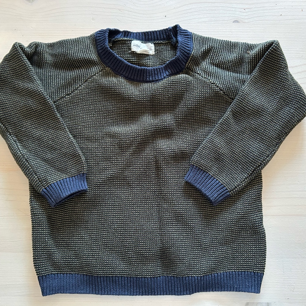 Kids blue and green sweater 3-4yr